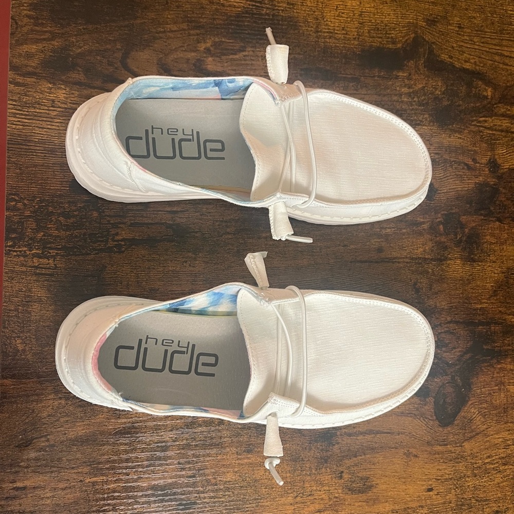 Hey Dude White Casual Loafers
